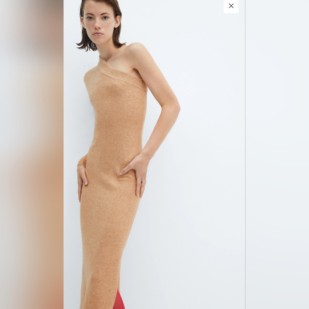 Asymmetrical knit dress